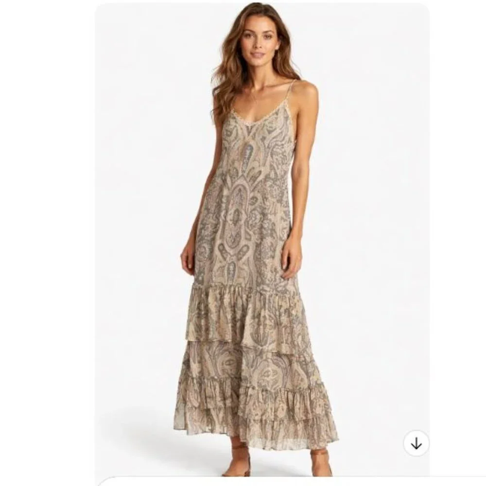 NWOT LOVE SAM Malta Paisley Maxi Dress Size Medium - Picture 12 of 12